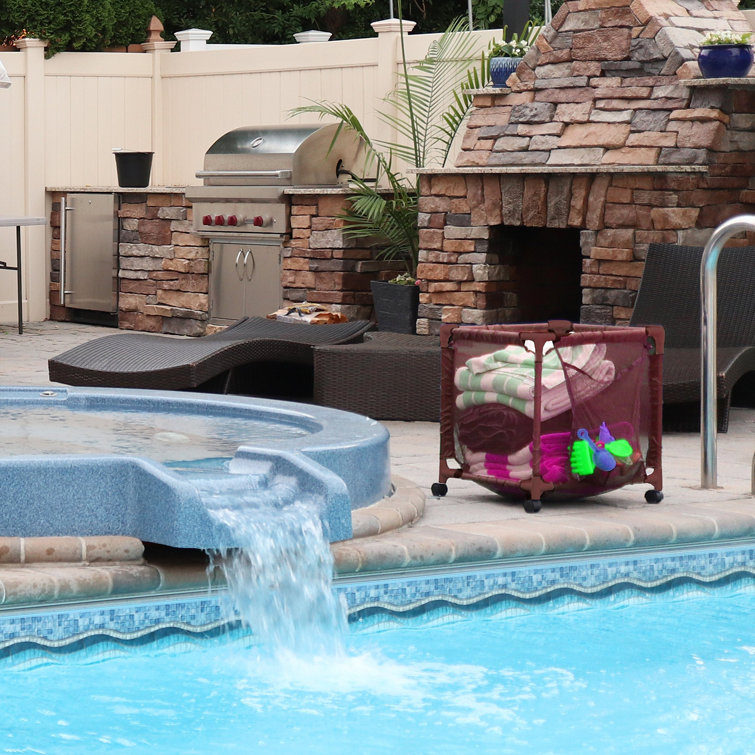 Essentially Yours Rolling Pool Storage Organizer Bin Wayfair